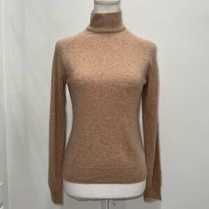 Sutton Studio 100% Cashmere Turtleneck Sweater Camel Size S Bloomingdale’s